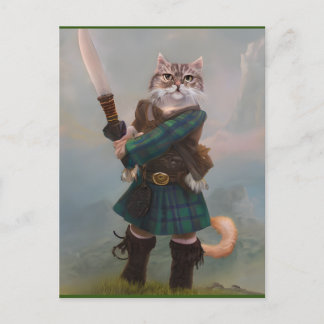 Carte écossaise Braveheart Scottish Highlander Cat