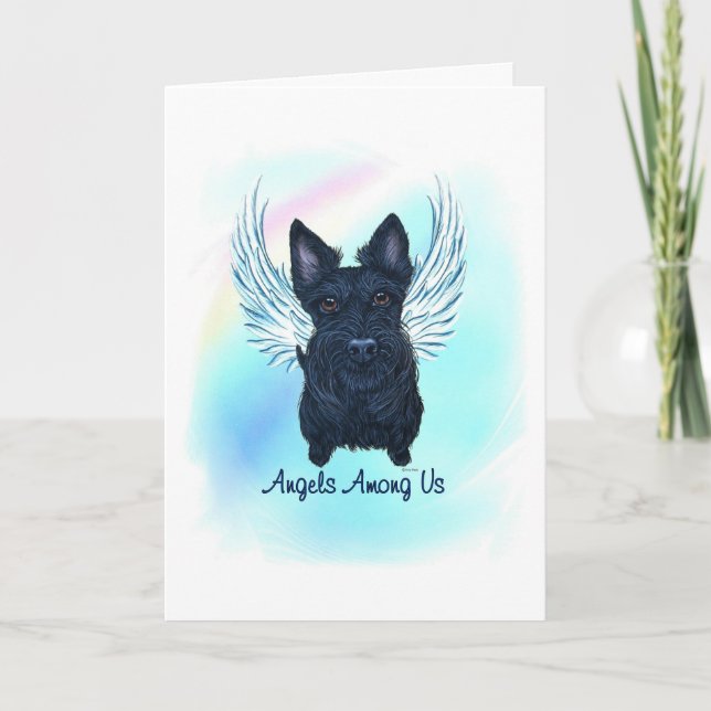 Carte écossaise Terrier Angel Dog Pet Perdre la sy (Devant)