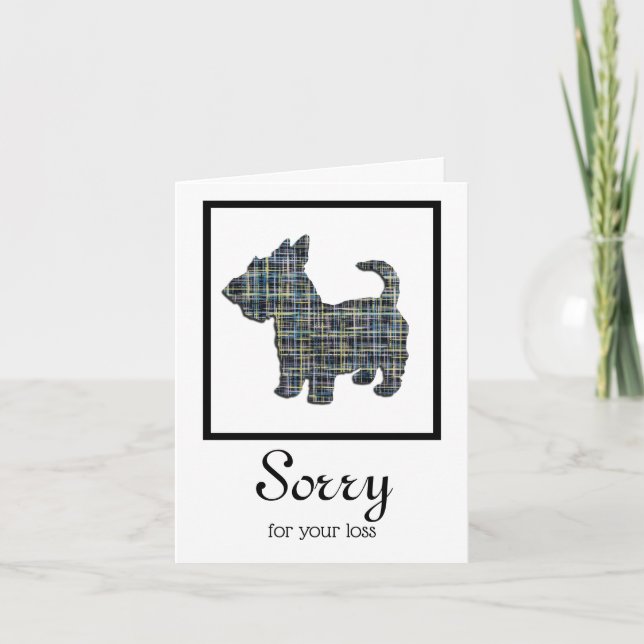 Carte écossaise Terrier / Scottie Dog Pet Sympathy (Devant)