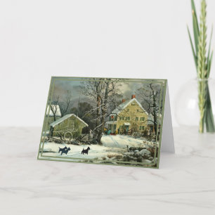 Carte Ecosse Terrier Hiver à l'ancienne mode