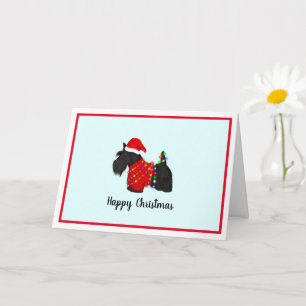 Carte Ecosse Terrier (Scotty Dog) Noël