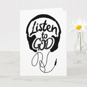 Carte Écouter Dieu Art chrétien Art Motivational Art