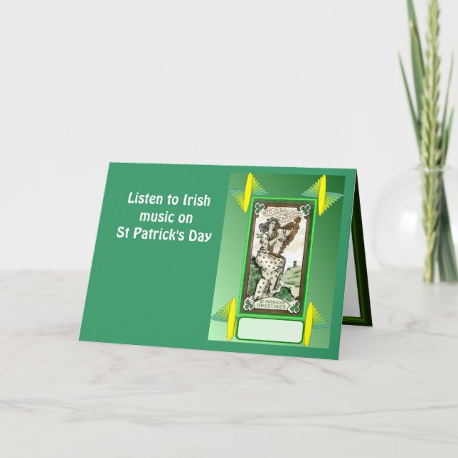 Carte Écoutez la musique irlandaise le jour de St (Devant)
