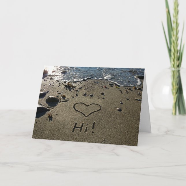 Carte Ecrire dans le sable (Devant)