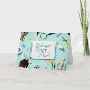 Carte Écrit À La Main "Bienvenue À L'École"