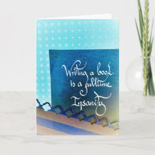 Carte Ecriture d'un livre auteur manifeste vibes bleues