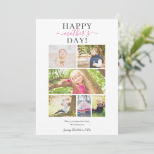 Carte Ecriture moderne mère jour 6 photo collage poème