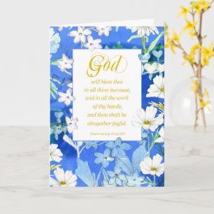 Carte Écriture religieuse d'anniversaire Deutéronome Fle