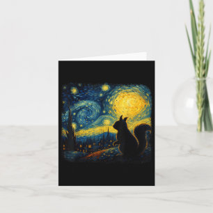 Carte Écureuil Nuit Étoilée Van Gogh Art Pour Hommes Fem