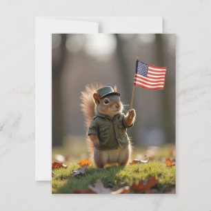 Carte Écureuil patriotique