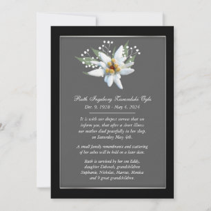 Carte Edelwiess 2 européenne style Faire-part de l