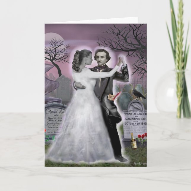 Carte Edgar Allan Poe et Annabel Lee Eternellement (Devant)