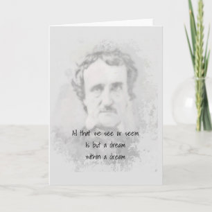 Carte Edgar Allan Poe Poet Author Dream within a dream