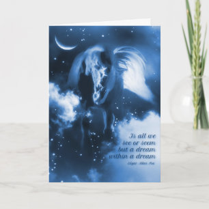 Carte Edgar Allan Poe Un Rêve Dans Un Rêve Avec Cheval