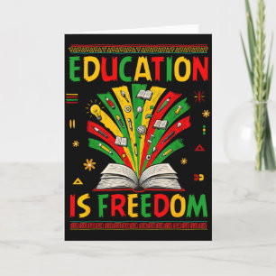 Carte Éducation Est Liberté Livres Amoureux Mois de l'Hi
