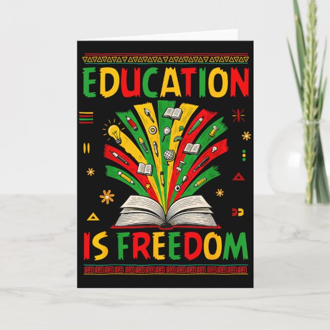 Carte Éducation Est Liberté Livres Amoureux Mois Histoir (Devant)