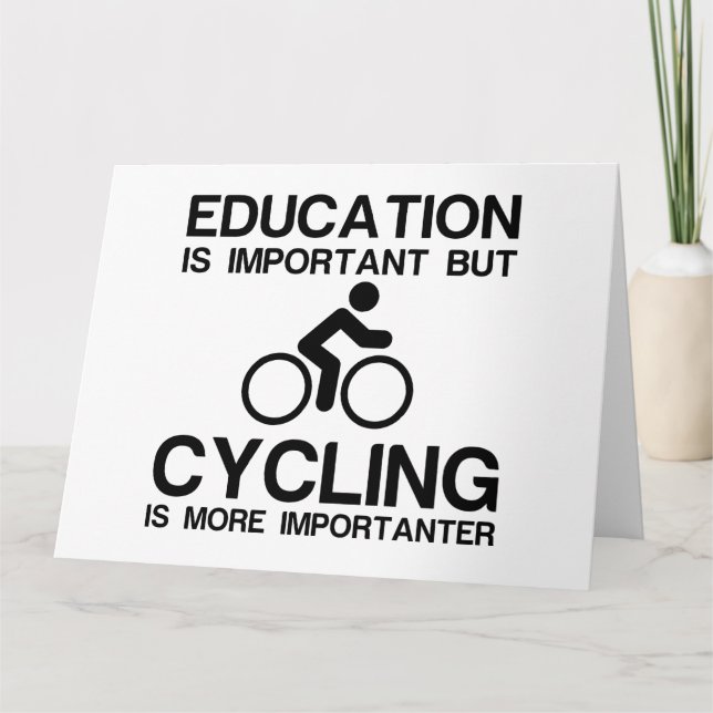 Carte Éducation et cyclisme (Devant)
