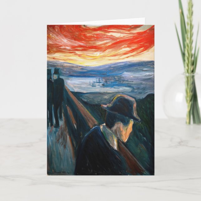 Carte Edvard Munch - Maladie d'humeur au coucher du sole (Devant)