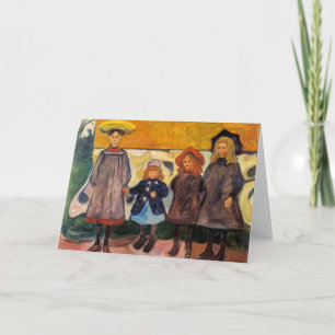 Carte Edvard Munch - Quatre filles à Asgardstrand