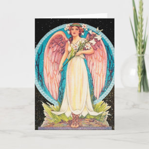 Carte Effet d'étincelle Vintage Christian Angel