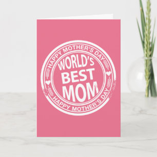Carte Effet tampon en caoutchouc de la meilleure maman d