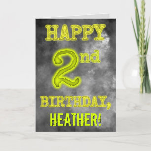 Carte Éffrayant Aura Jumelé "HEUREUX 2e ANNIVERSAIRE"