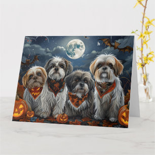 Carte Éffrayant d'Halloween Malti Tzu