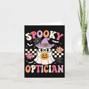 Carte Éffrayant Opticien Halloween Oeil Docteur Hallowee