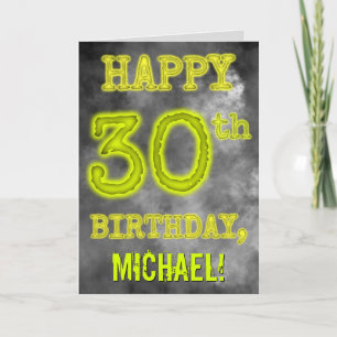 Carte Éffrayante Aura brillant "HEUREUX 30ème anniversai