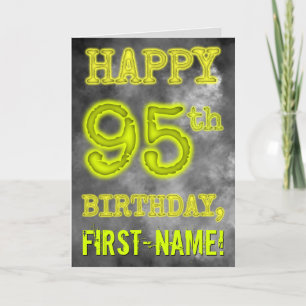 Carte Éffrayante Aura brillant Look "HEUREUX 95ème anniv