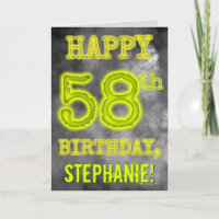Éffrayante Aura Jumelé "HEUREUX 58ème anniversaire
