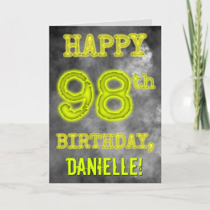 Carte Éffrayante Aura Jumelé "HEUREUX 98ème anniversaire