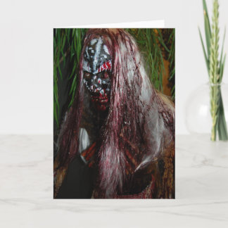 Carte effrayante de Halloween de type