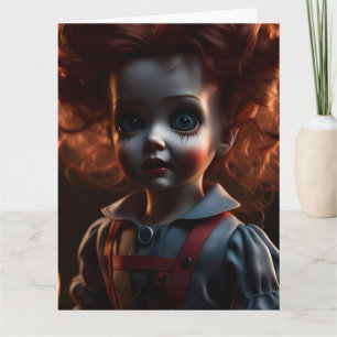 Carte Éffrayante horreur Déplaisante Halloween Poupée à 