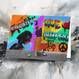 Carte Egalité, amour et acceptation Main-d'oeuvre