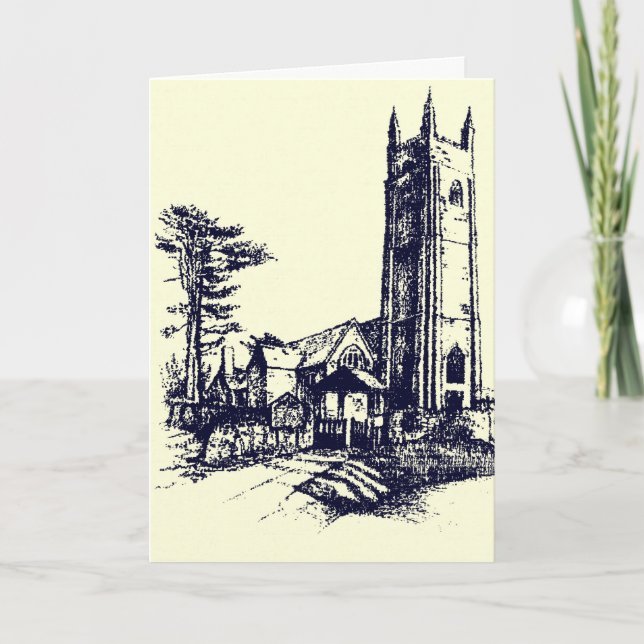 Carte Église Ancienne Angleterre Rétro (Devant)