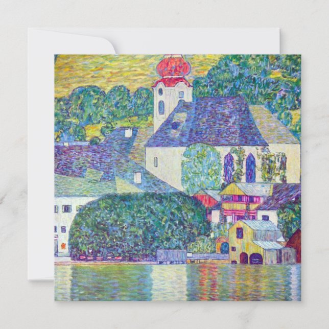 Carte Eglise St Wolfgang par Gustav Klimt, Art Victorien (Devant)
