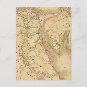 Carte Égypte, Palestine et Arabie