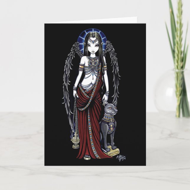 Carte égyptienne de Bastet d'ange de Nefertari (Devant)