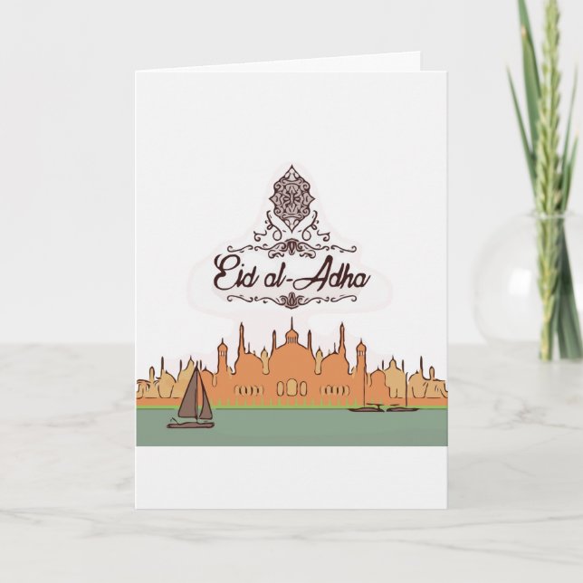 Carte Eid au design traditionnel (Devant)
