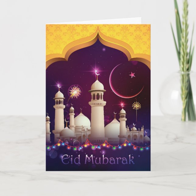 Carte Eid Moubarak Greeting Card (Devant)