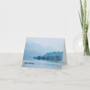 Carte Eilean Munde sur Loch Leven, Scotland Grey card
