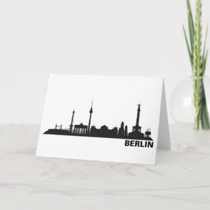 Carte Einladungskarte mit Berlin Skyline.