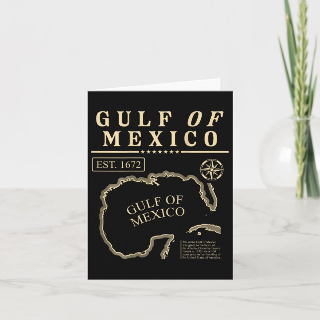 Carte El Golfo De Mexico Golfe Respect Histoire Nom Mer  (Devant)