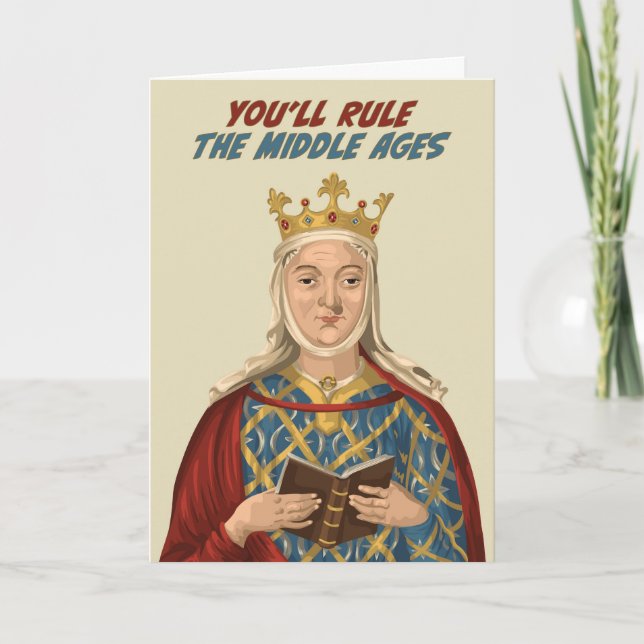 Carte Eleanor d'Aquitaine Dirigez le Moyen Âge Anniversa (Devant)
