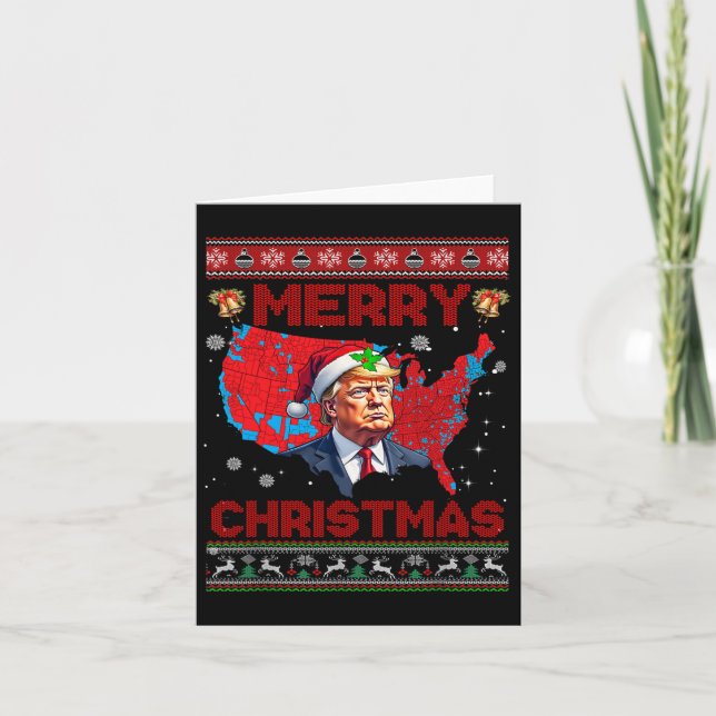 Carte électorale Trump Joyeux Noël Père Noël H (Devant)