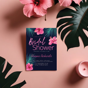 Carte Electric Love Neon rose Tropical Retro