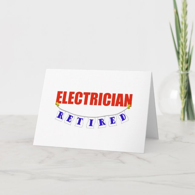 CARTE ÉLECTRICIEN RETRAITÉ (Devant)