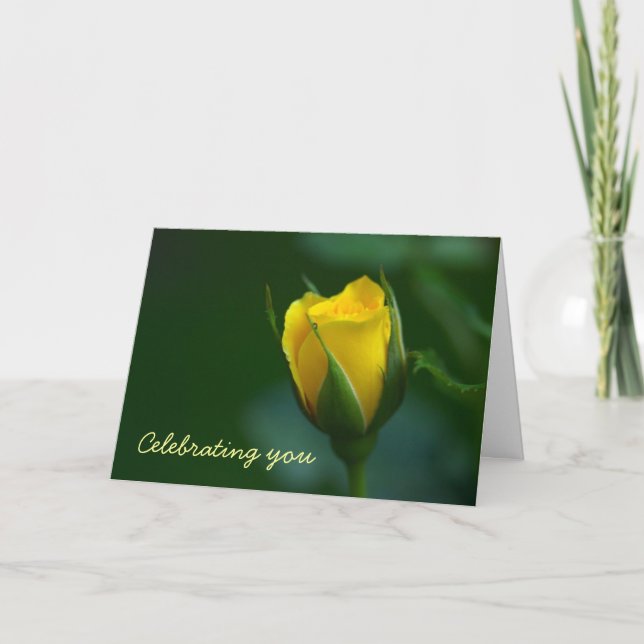 Carte Élégance et simplicité. Bonjour d'anniversaire ens (Devant)