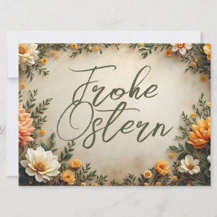 Carte Élégance florale - Salutations de Pâques printaniè